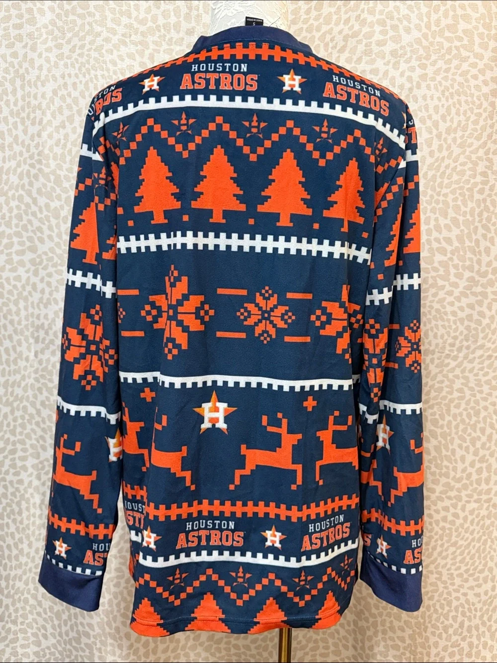 Houston Astros Navy & Orange Crewneck Sweater by Genuine Merchandise (Unisex)
